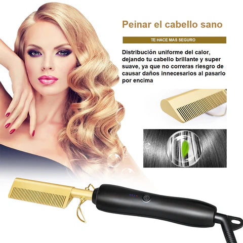 BRUSH™️ 2 EN 1 PEINE ALISADOR Y RIZADOR